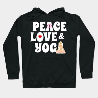 Peace, Love, Yoga Case - Burgundy Hoodie